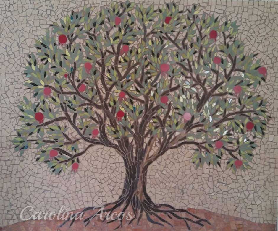 mosaic of Pomegranate Tree
