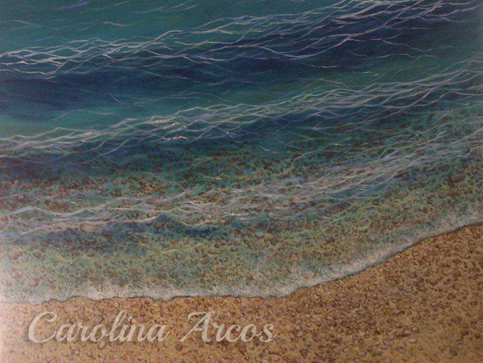 acrylic painting of Seaside